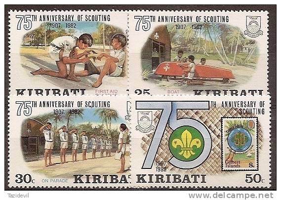 KIRIBATI - 1982 Scout Year. Scott 410-13. MNH ** - Kiribati (1979-...)