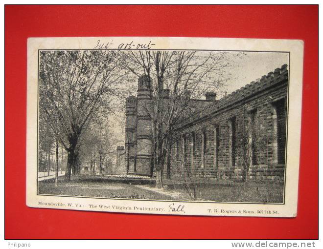 Prison  --- Moundsville WV---  1907 Cancel      ----  --- Ref 215 - Clarksburg