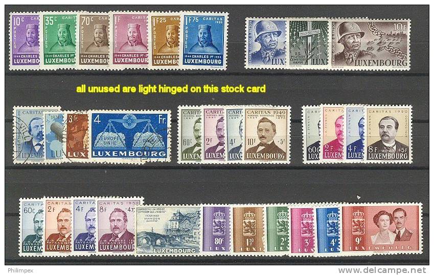 LUXEMBOURG, GOOD GROUP / COLLECTION 1875-1986, LIGHT HINGED, NEVER HINGED, USED - Colecciones