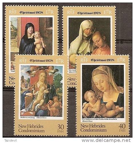NEW HEBRIDES -  1978 Christmas. Scott 259-62. MNH ** - Other & Unclassified