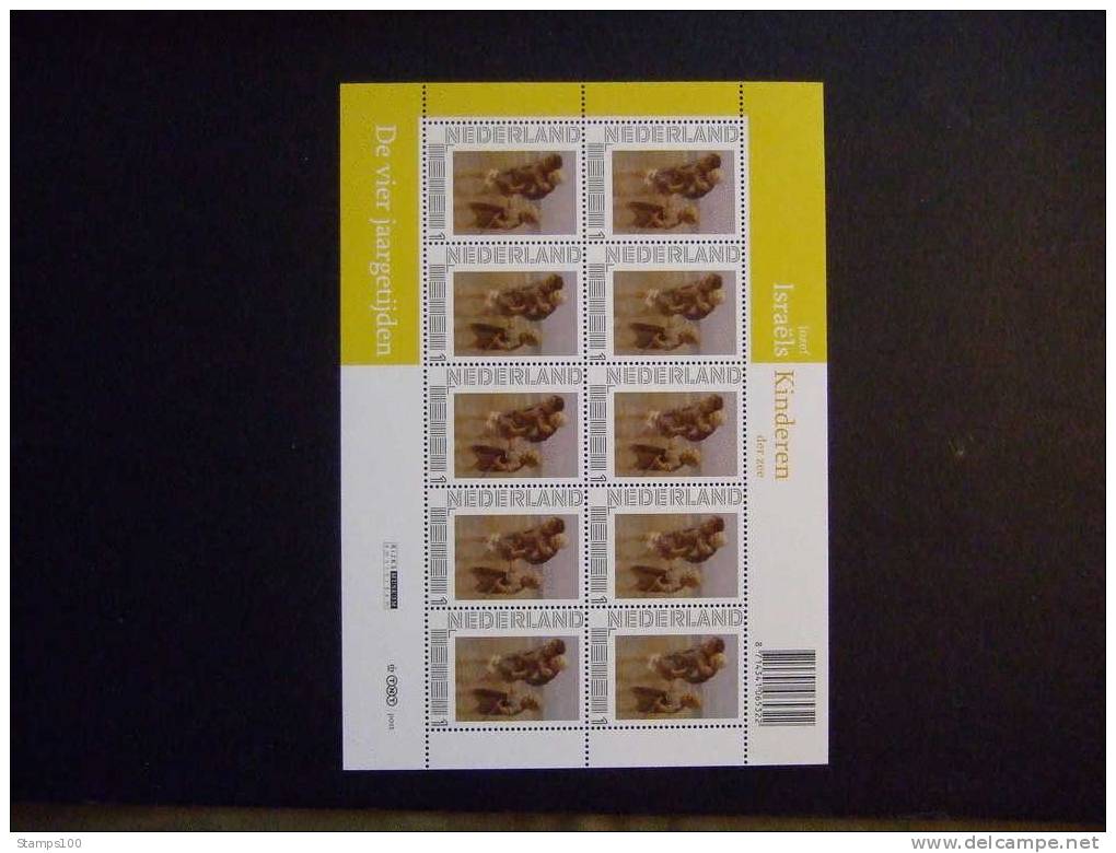 NETHERLANDS  2010 JOZEF ISRAELS  CHILDREN AT SEE  SHEETLET OF 10  MNH **  (460-MAP23) - Unused Stamps