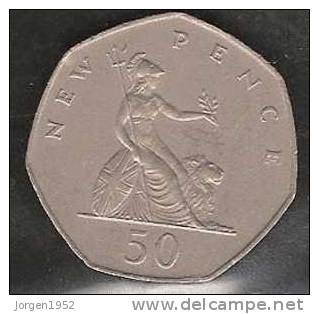 GREAT BRITAIN  1976  "50 NEW PENCE" - 50 Pence