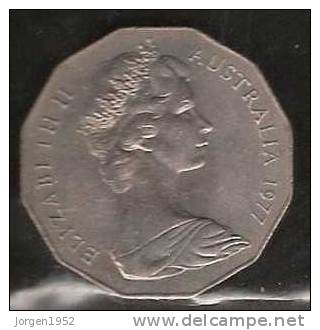 GREAT BRITAIN      "AUSTRALIEN 1977 # 50 CENTS SILVER JUBILEE " - Colonies