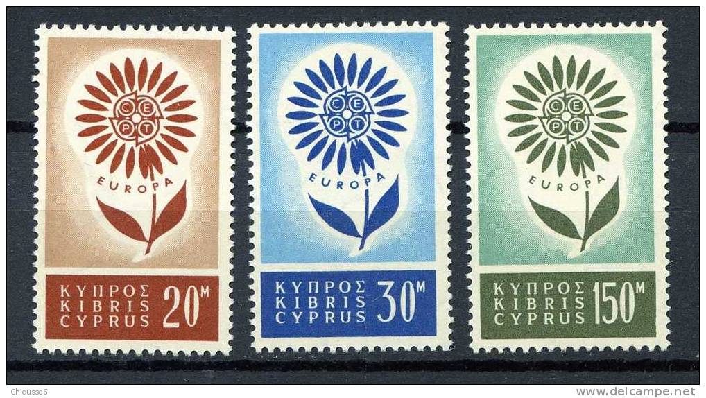 Chypre** N° 232 à 234 - Europa 1964 - 1964