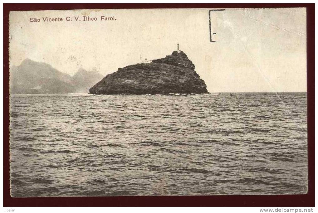 Cpa Du Portugal Cap Vert Cap Verde Sao Vicente Ilheo Farol  Thor1 - Autres & Non Classés