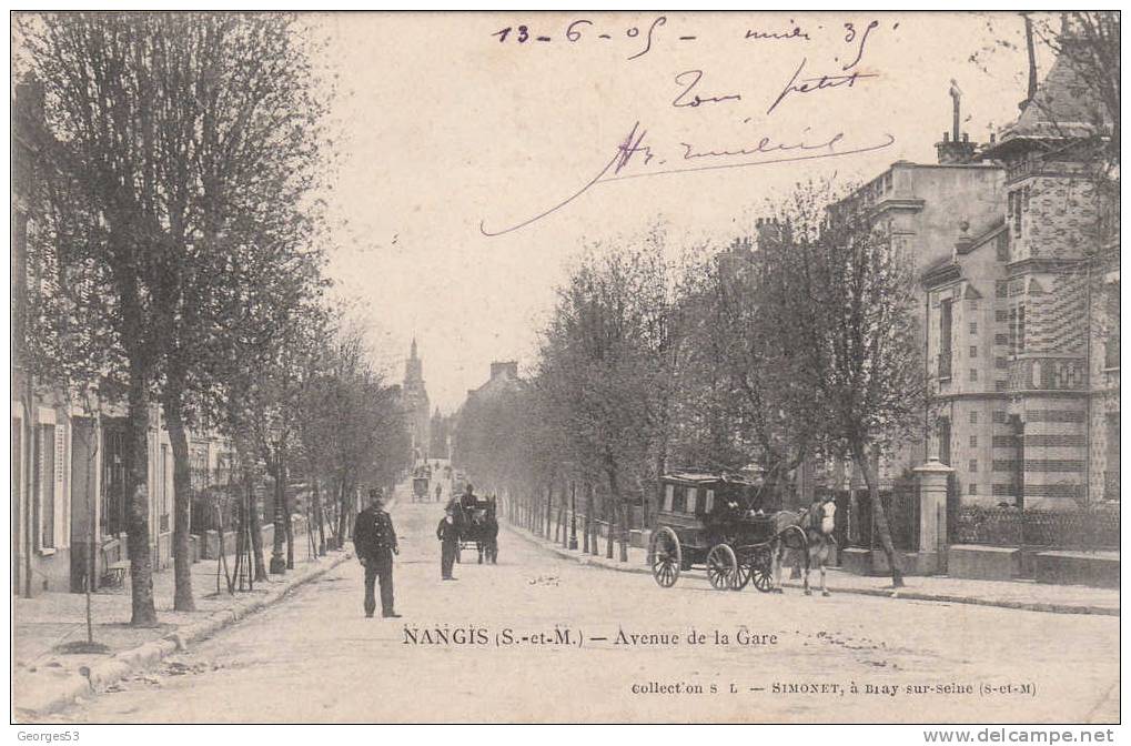 CPA  NANGIS  Avenue De La Gare      1905 - Nangis