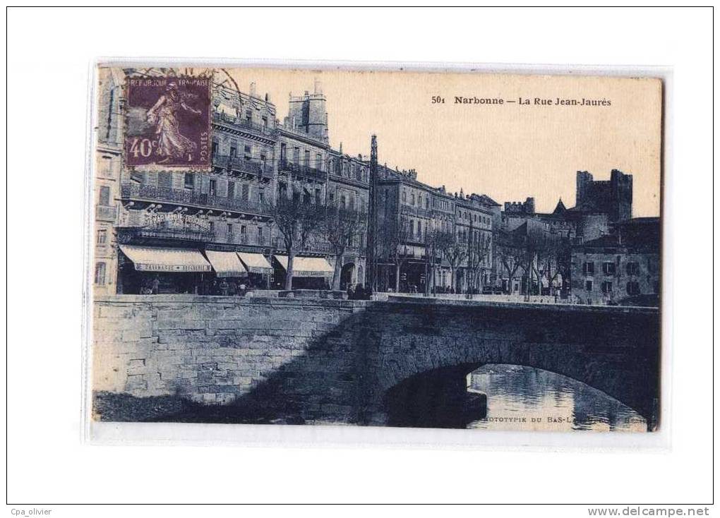 11 NARBONNE Rue Jean Jaurès, Ed PBL 501, 1933 - Narbonne