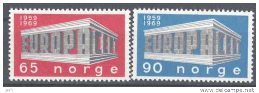 1969 Norvegia,  Europa CEPT , Serie Completa Nuova (**) - 1969