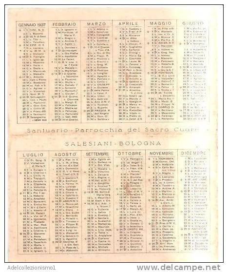 56832)calendario Sacro Cuore Di Gesù Anno 1937 - Klein Formaat: 1921-40