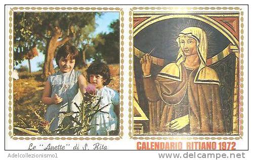 56834)calendario Ritano Anno 1972 - Formato Piccolo : 1971-80