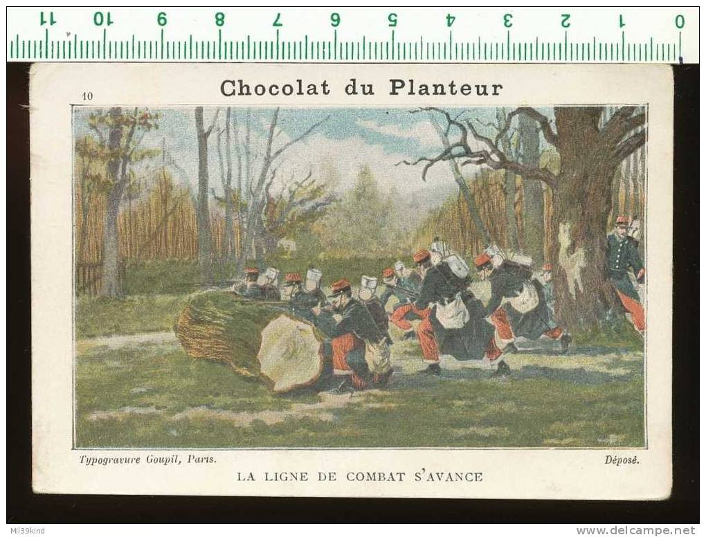 Chocolat Du Planteur - Militaire N° 10 - Une Ligne De Combat S´ Avance - Goupil - Autres & Non Classés