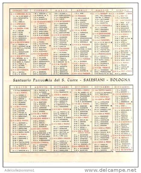 56852)calendario Sacro Cuore Di Gesù Anno 1961 - Kleinformat : 1961-70