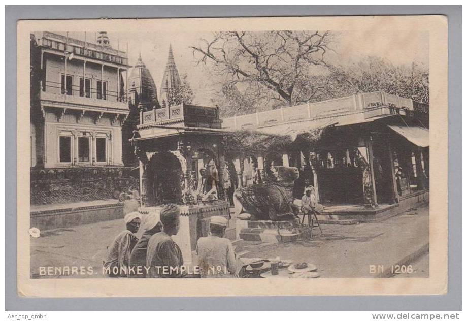 Indien Uttar Pradesh Benares Monkey Temple 1912-05-11 Foto #1206 - Inde