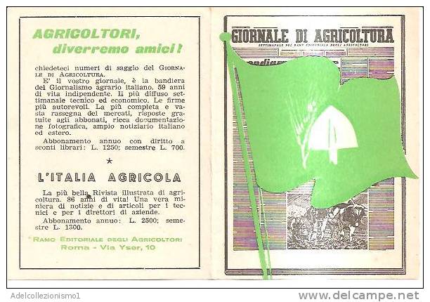 56854)calendario L'italia Agricola  Anno 1950 - Formato Piccolo : 1941-60