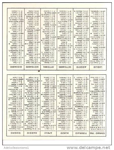 56859)calendario Augurale Dei Benefattori Anno 1966 - Tamaño Pequeño : 1961-70