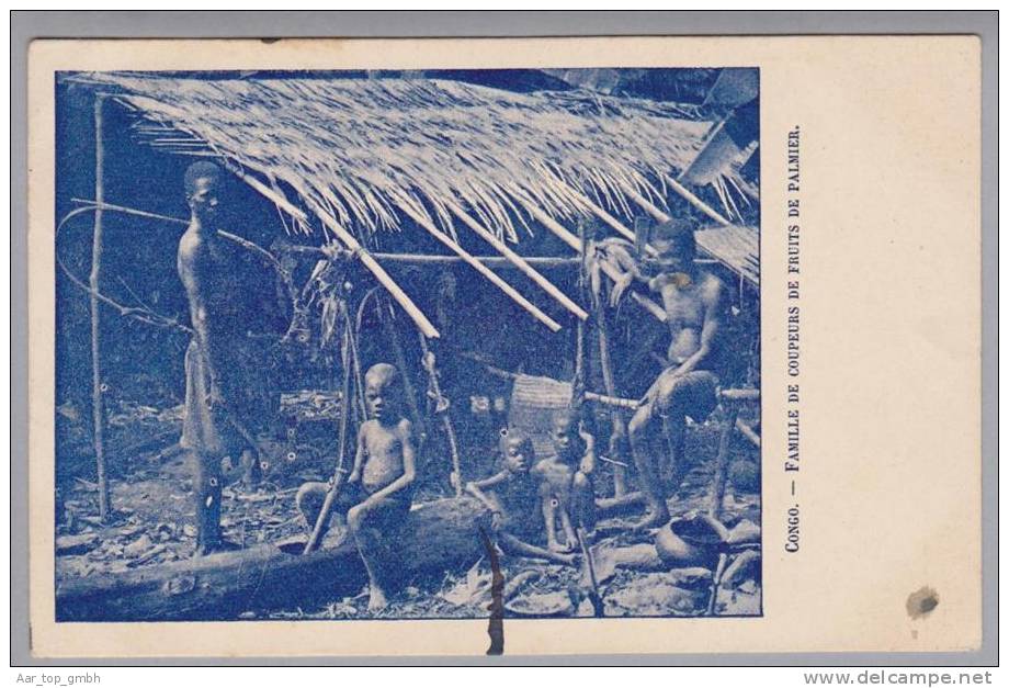 Kongo Famille De Coupeurs De Fruits De Palmier 1901- Foto - Autres & Non Classés