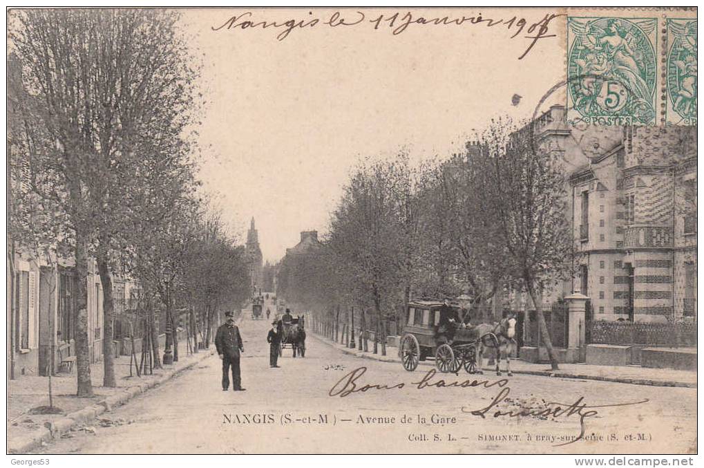 CPA NANGIS  Avenue De La Gare   1907 - Nangis