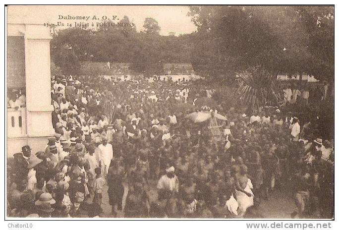 PORTO-NOVO - Un 14 Juillet à Porto-Novo (Carte Animée, Bon état) - Dahomey