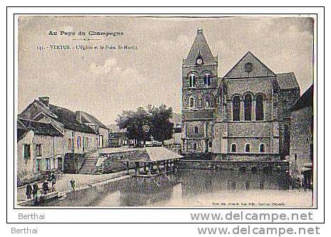 51 VERTUS - L Eglise Et Le Puits St Martin - Vertus