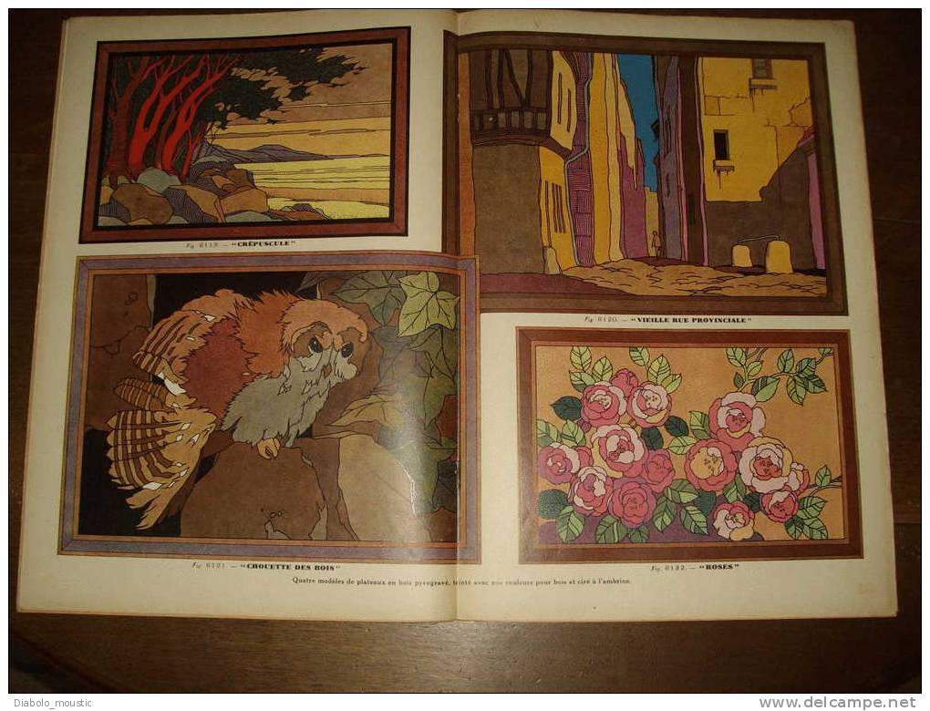 Juillet 1931  ART-DECORATIF Revue De L'ARTISAN PRATIQUE , Beau Modèle En Couleur Sur Double-page :RUE,CHOUETTE,ROSES, C - Décoration Intérieure