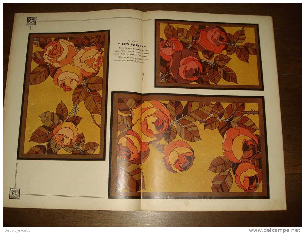 Avril 1933  ART-DECORATIF Revue De L'ARTISAN PRATIQUE , Beau Modèle En Couleur Sur Double-page :LES ROSES - Innendekoration