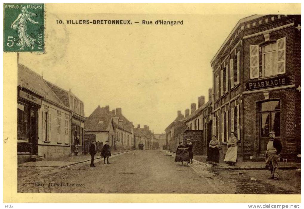 CPA(80)  VILLERS BRETONNEUX   Rue  D Hangard - Villers Bretonneux