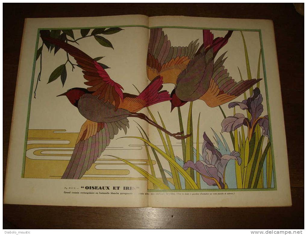 Octobre 1931  ART-DECORATIF Revue De L'ARTISAN PRATIQUE , Beau Modèle En Couleur Sur Double-page :OISEAUX Et IRIS - Home Decoration