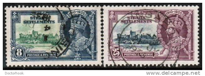 STRAITS SETTLEMENTS   Scott #  213-6  VF USED - Straits Settlements