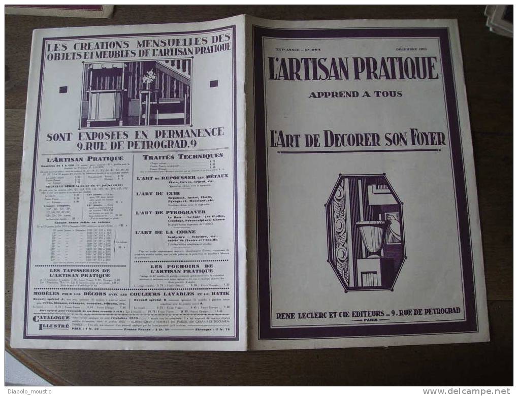 Decembre 1933  ART-DECORATIF Revue De L'ARTISAN PRATIQUE , Beau Modèle En Couleur Sur Double-page :PAYSAGE D' AUTOMNE - Home Decoration