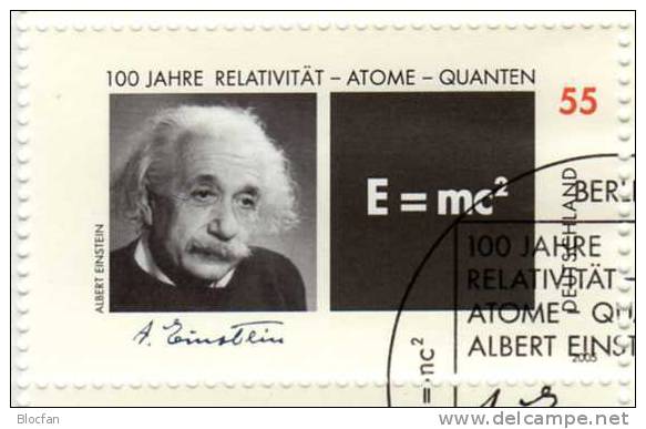 Wissenschaftler Physiker Einstein BRD 2475 Plus 10-KB O 11€ Nobelpreis Masse Energie Äquivalenz Formel Sheet Of Germany - Brieven En Documenten