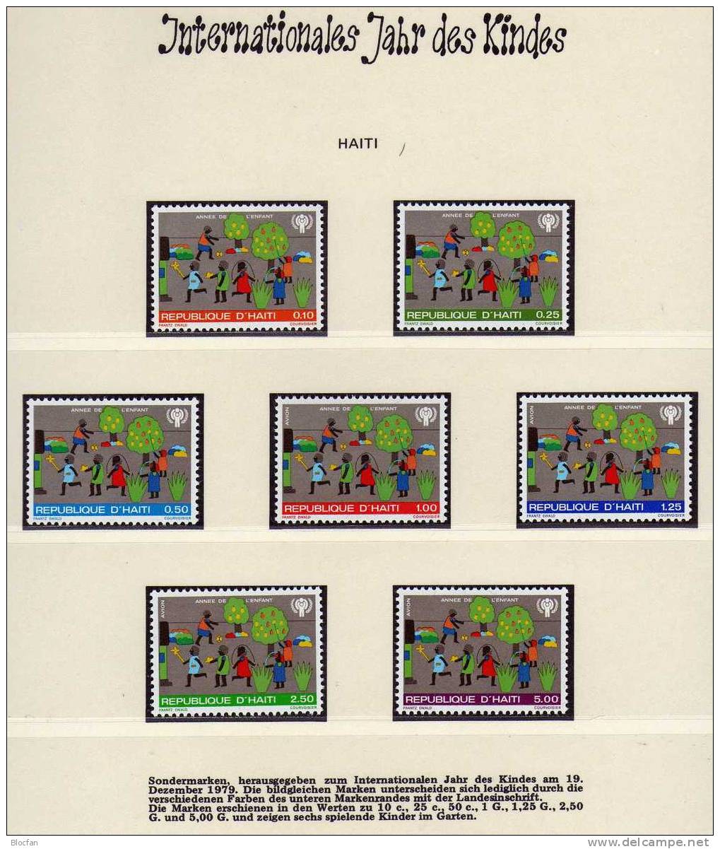 UNO Jahr Des Kindes 1979 Spielende Kinder Haiti 1348/4 ** 7€ UNICEF Children Set From Caribic - Haïti