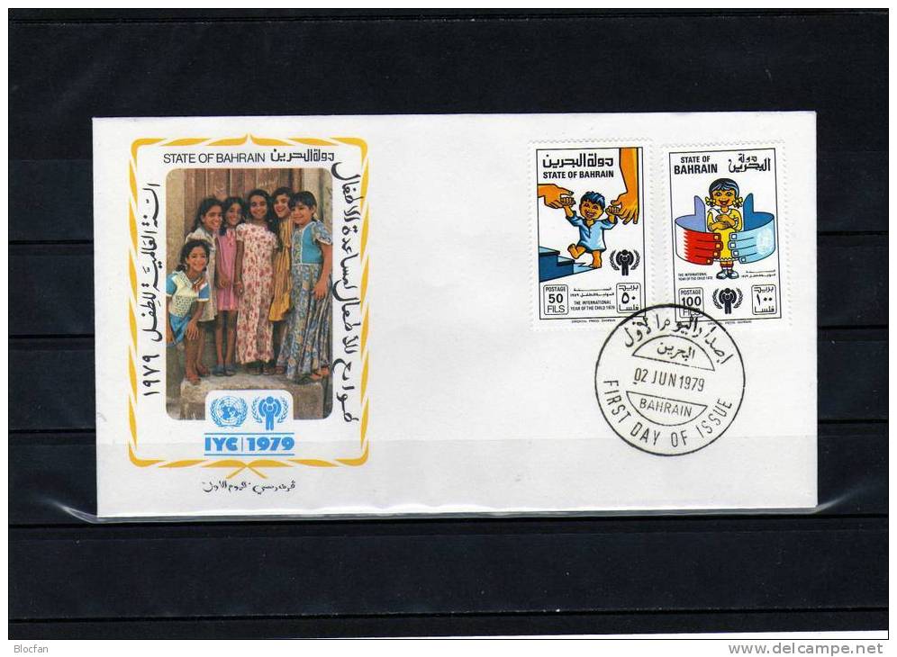 UNO Jahr Des Kindes 1979 Schutz Der Kinder Bahrein 282/3 FDC 8€ Children UNICEF Cover From Asia - Bahrein (1965-...)