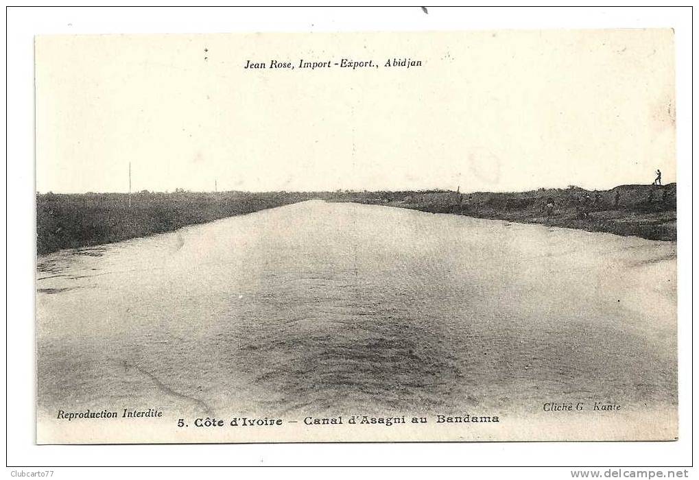 Bandama (Côte-d´Ivoire) : Les Bords Du Canal Env 1910 (animée). - Côte-d'Ivoire