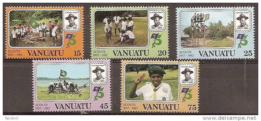 VANUATU - 1982 Scouts. Scott 337-41. MNH ** - Vanuatu (1980-...)