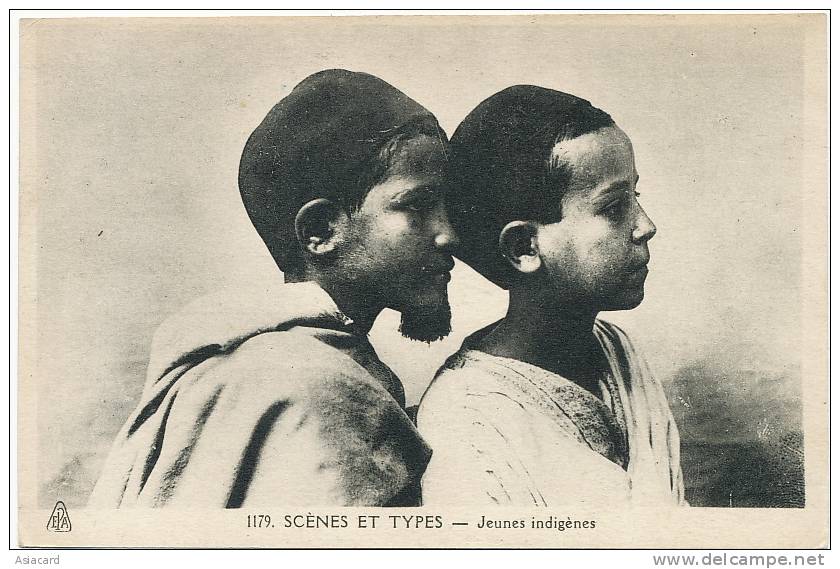 Jeunes Indigenes Enfants  Profil 1179 Edit Photo Africaines Ecrite 1946 - Niños