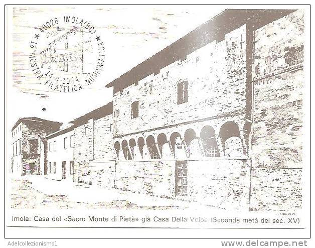 56894)cartolina Illustratoria Imola - Mostra Filatelica Numismatica - Imola
