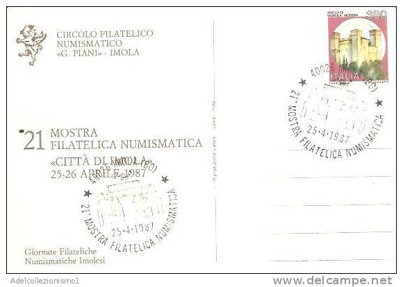 56914)cartolina Illustratoria Imola - Vecchia Porta Romana E Panorama - Imola