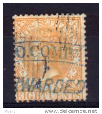 Straits Settlements - 1867 - 8 Cents Definitive (Watermark Crown CC) - Used - Straits Settlements