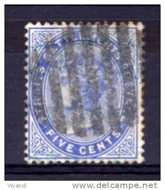 Straits Settlements - 1883 - 5 Cents Definitive (Watermark Crown CA) - Used - Straits Settlements