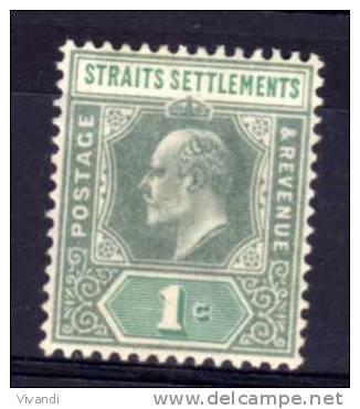 Straits Settlements - 1902 - 1 Cent Definitive (Watermark Crown CA) - MH - Straits Settlements