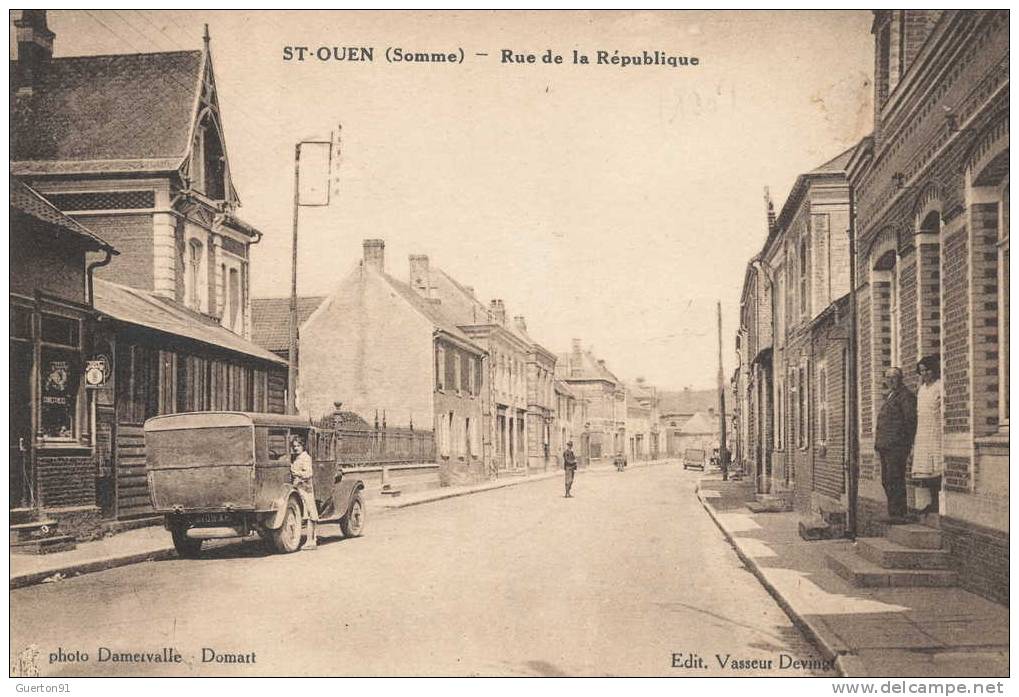 CPA (80)  ST-OUEN  /  Rue De La République  - - Saint Ouen