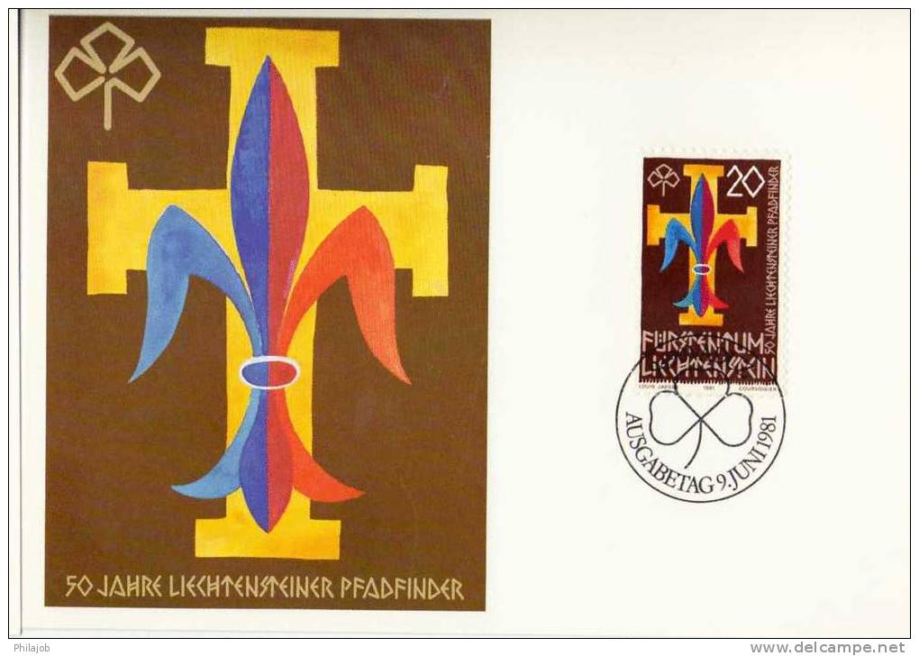 LIECHTENSTEIN 1981 : Carte Maximum Sur Le SCOUTISME. - Sonstige & Ohne Zuordnung