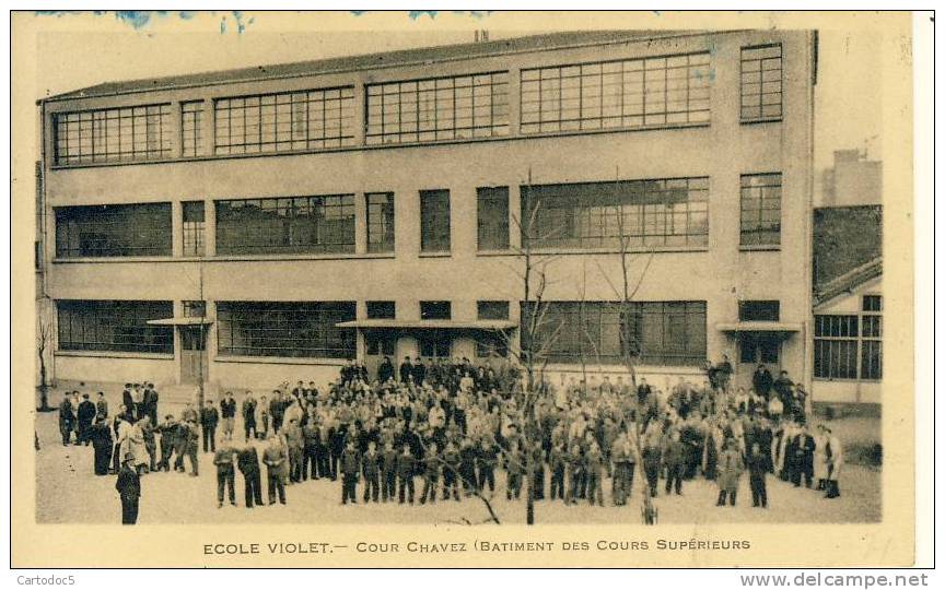 Paris   Ecole Violet  Cour Chavez  Batiment Des Cours Supérieurs    Cpa - Onderwijs, Scholen En Universiteiten