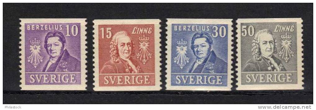 SUEDE N° 275 à 278 * - Unused Stamps