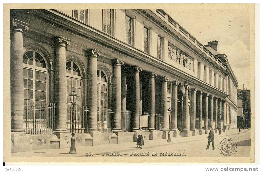 Paris    Faculté De Médecine     Cpa - Enseignement, Ecoles Et Universités