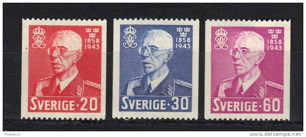 SUEDE N° 298 à 300 * - Unused Stamps