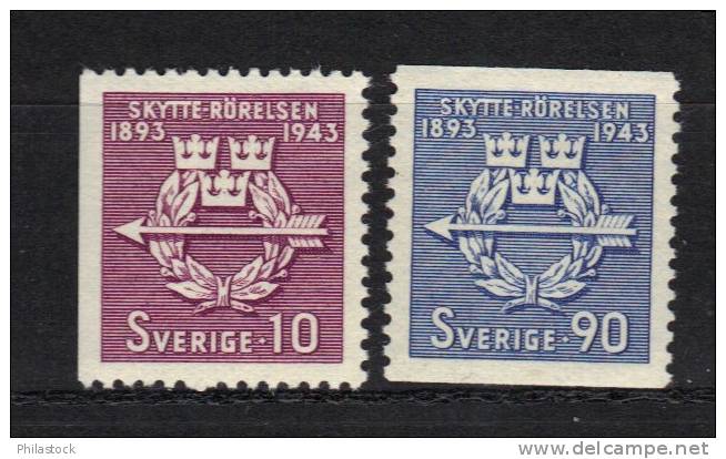 SUEDE N° 301 & 302 * - Unused Stamps