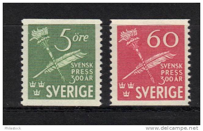 SUEDE N° 313 & 314 * - Unused Stamps