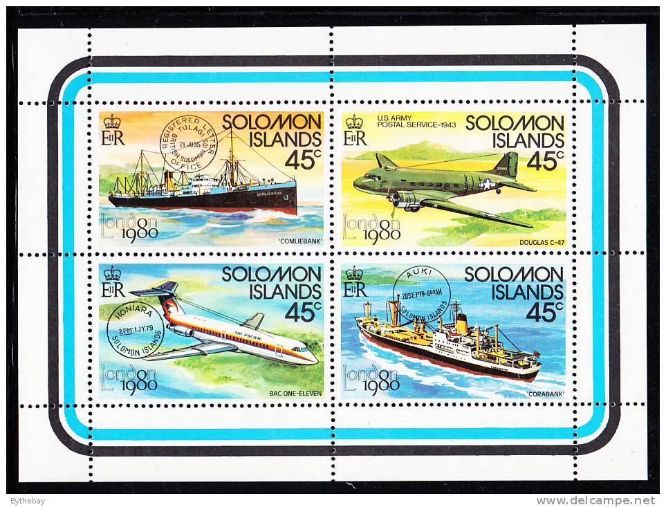 Solomon Islands Scott #425 MNH Souvenir Sheet London 80 - Solomon Islands (1978-...)