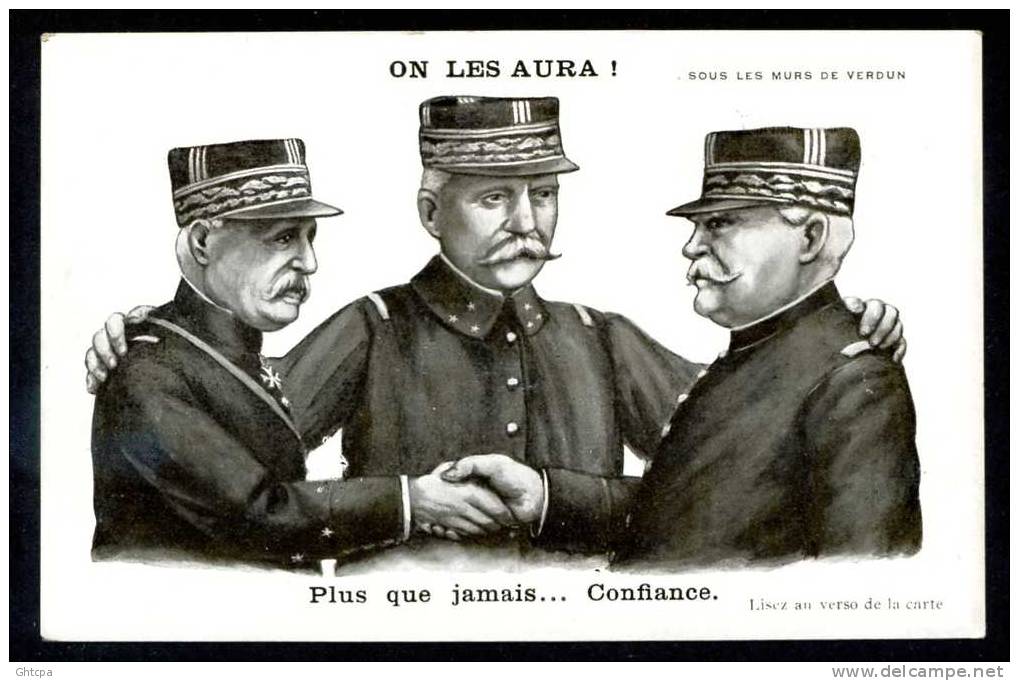 CPA. ILLUSTRATION PATRIOTIQUE. ON LES AURA... Sous Les Murs De Verdun. - Patriotiques